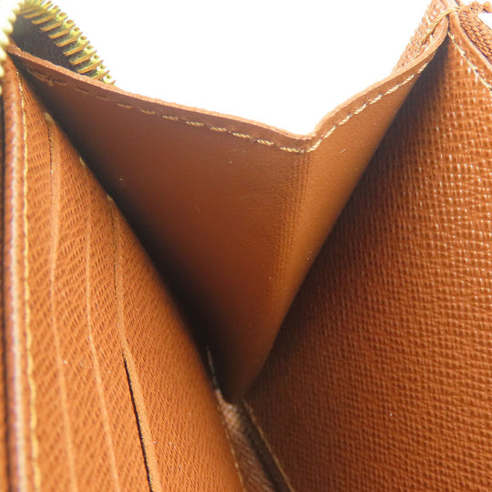 LOUIS VUITTON Long Wallet Purse M42616 Monogram Brown Zippy wallet unisex(Unisex) Used Authentic
