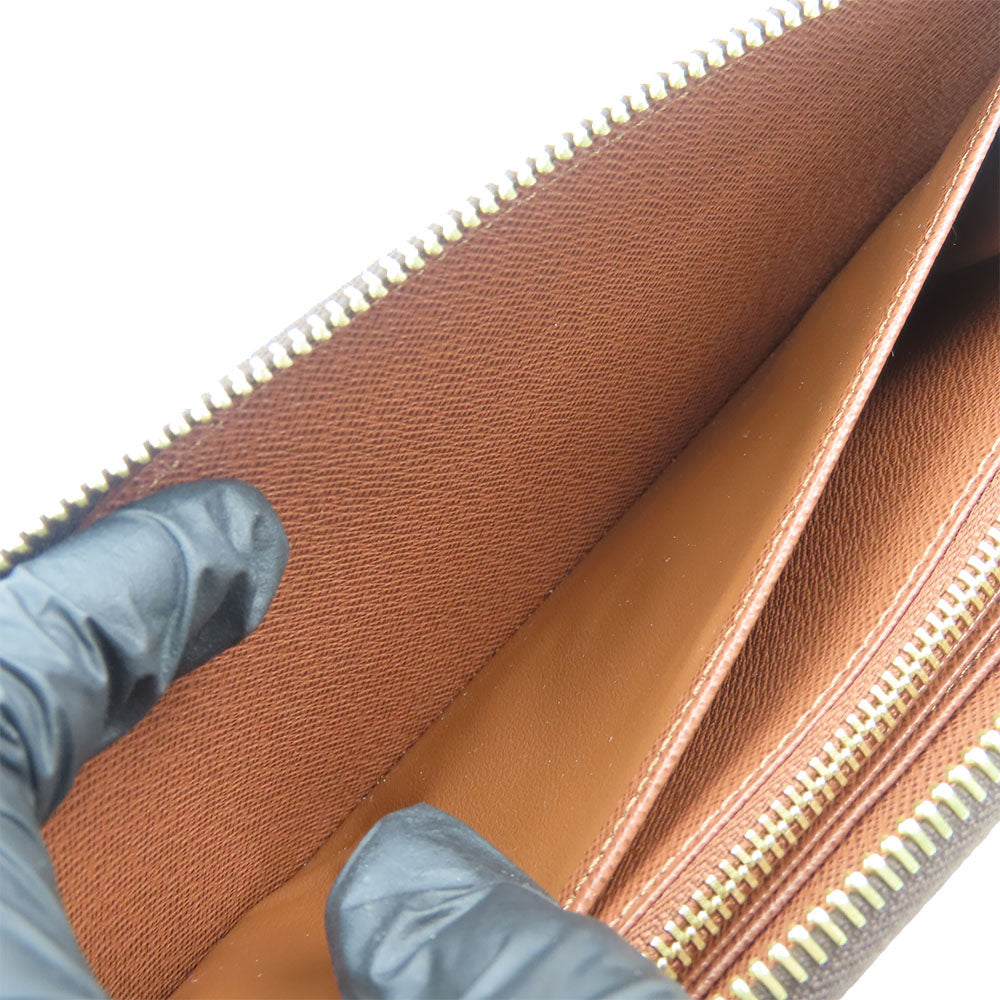 LOUIS VUITTON Long Wallet Purse M42616 Monogram Brown Zippy wallet unisex(Unisex) Used Authentic