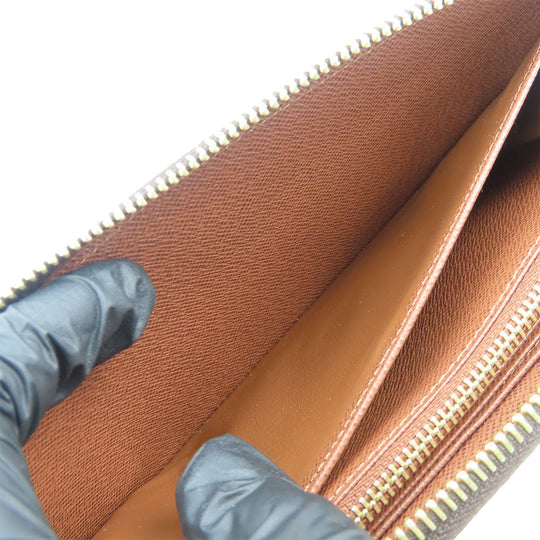 LOUIS VUITTON Long Wallet Purse M42616 Monogram Brown Zippy wallet unisex(Unisex) Used Authentic