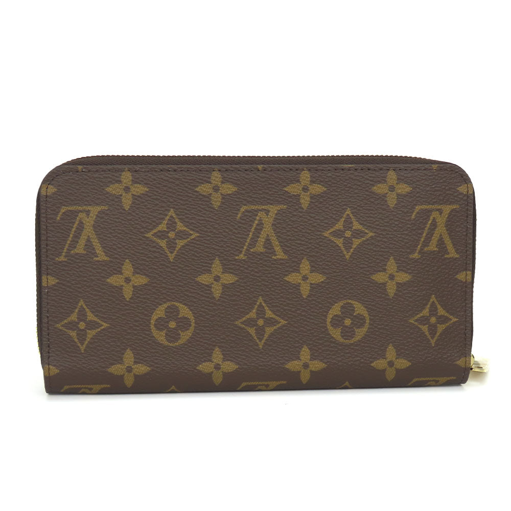LOUIS VUITTON Long Wallet Purse M42616 Monogram Brown Zippy wallet unisex(Unisex) Used Authentic