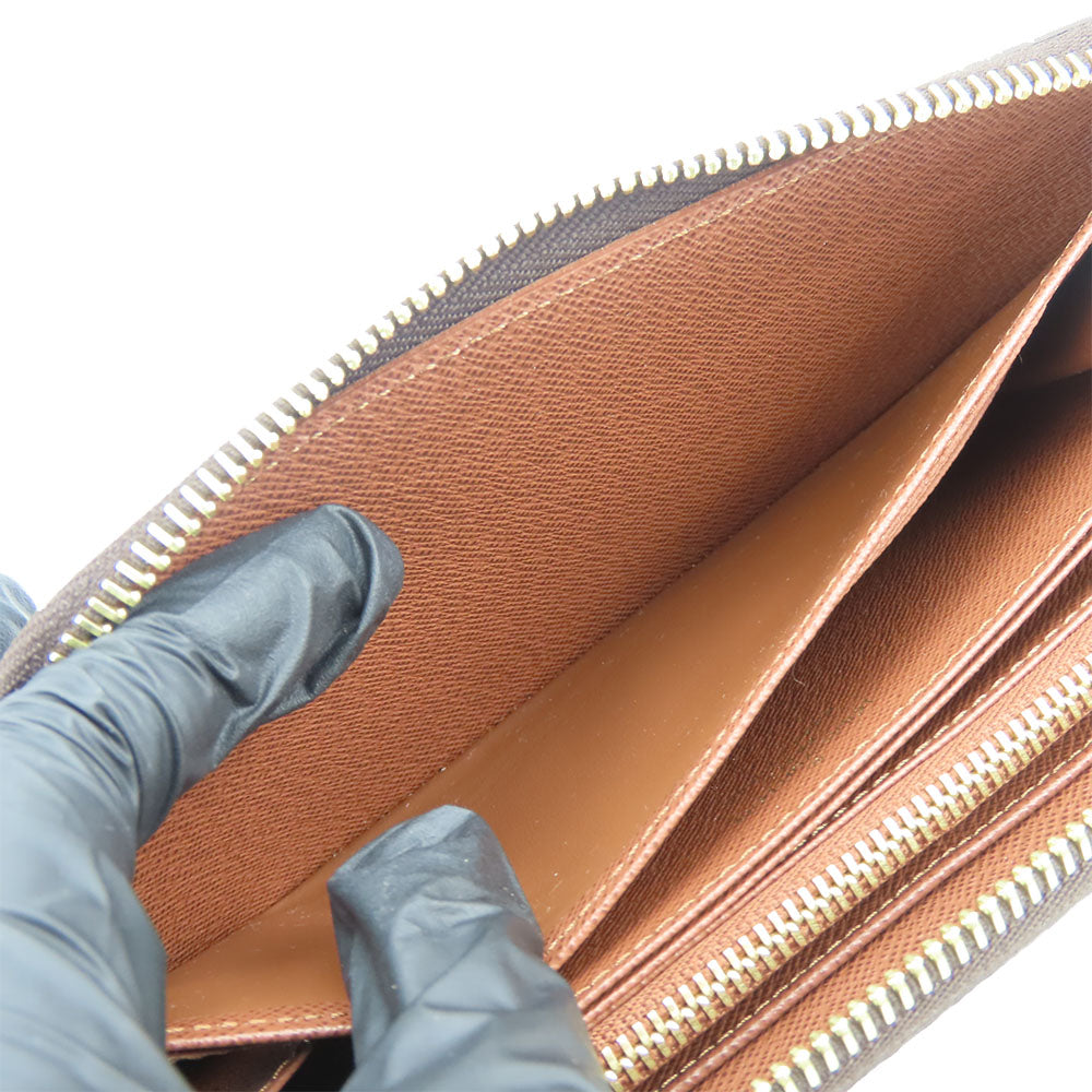LOUIS VUITTON Long Wallet Purse M42616 Monogram Brown Zippy wallet unisex(Unisex) Used Authentic
