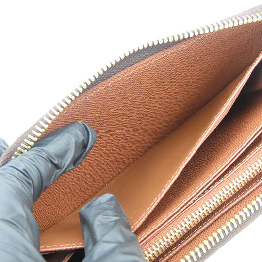 LOUIS VUITTON Long Wallet Purse M42616 Monogram Brown Zippy wallet unisex(Unisex) Used Authentic