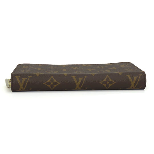 LOUIS VUITTON Long Wallet Purse M42616 Monogram Brown Zippy wallet unisex(Unisex) Used Authentic