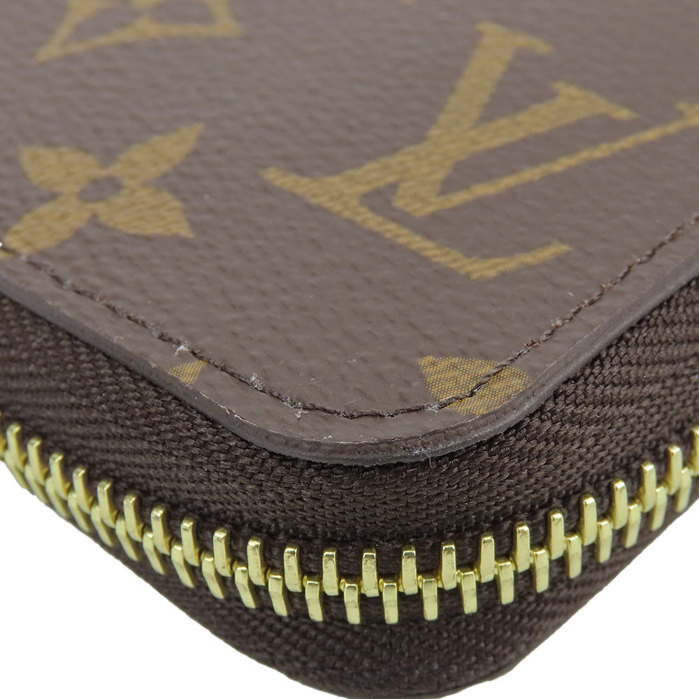 LOUIS VUITTON Long Wallet Purse M42616 Monogram Brown Zippy wallet unisex(Unisex) Used Authentic