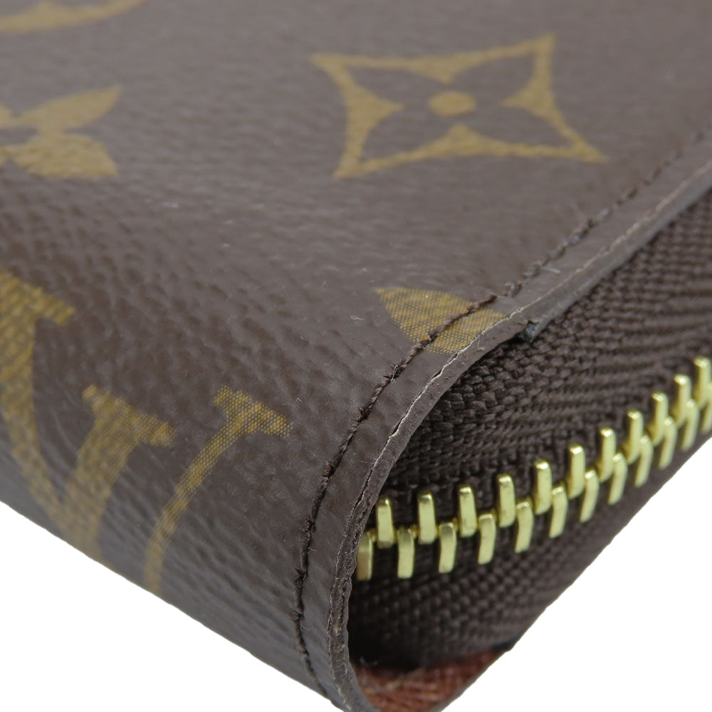 LOUIS VUITTON Long Wallet Purse M42616 Monogram Brown Zippy wallet unisex(Unisex) Used Authentic