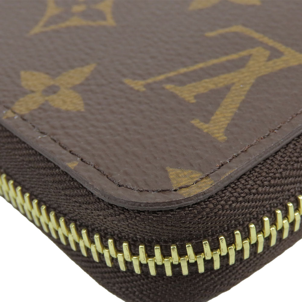 LOUIS VUITTON Long Wallet Purse M42616 Monogram Brown Zippy wallet unisex(Unisex) Used Authentic