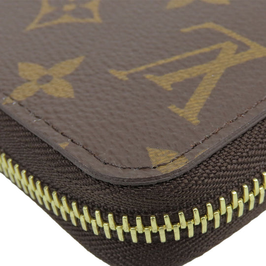 LOUIS VUITTON Long Wallet Purse M42616 Monogram Brown Zippy wallet unisex(Unisex) Used Authentic