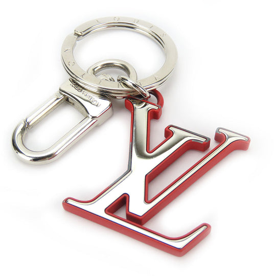 LOUIS VUITTON key ring M63769 metal Red LV Chromatic Portocre Women Used Authentic