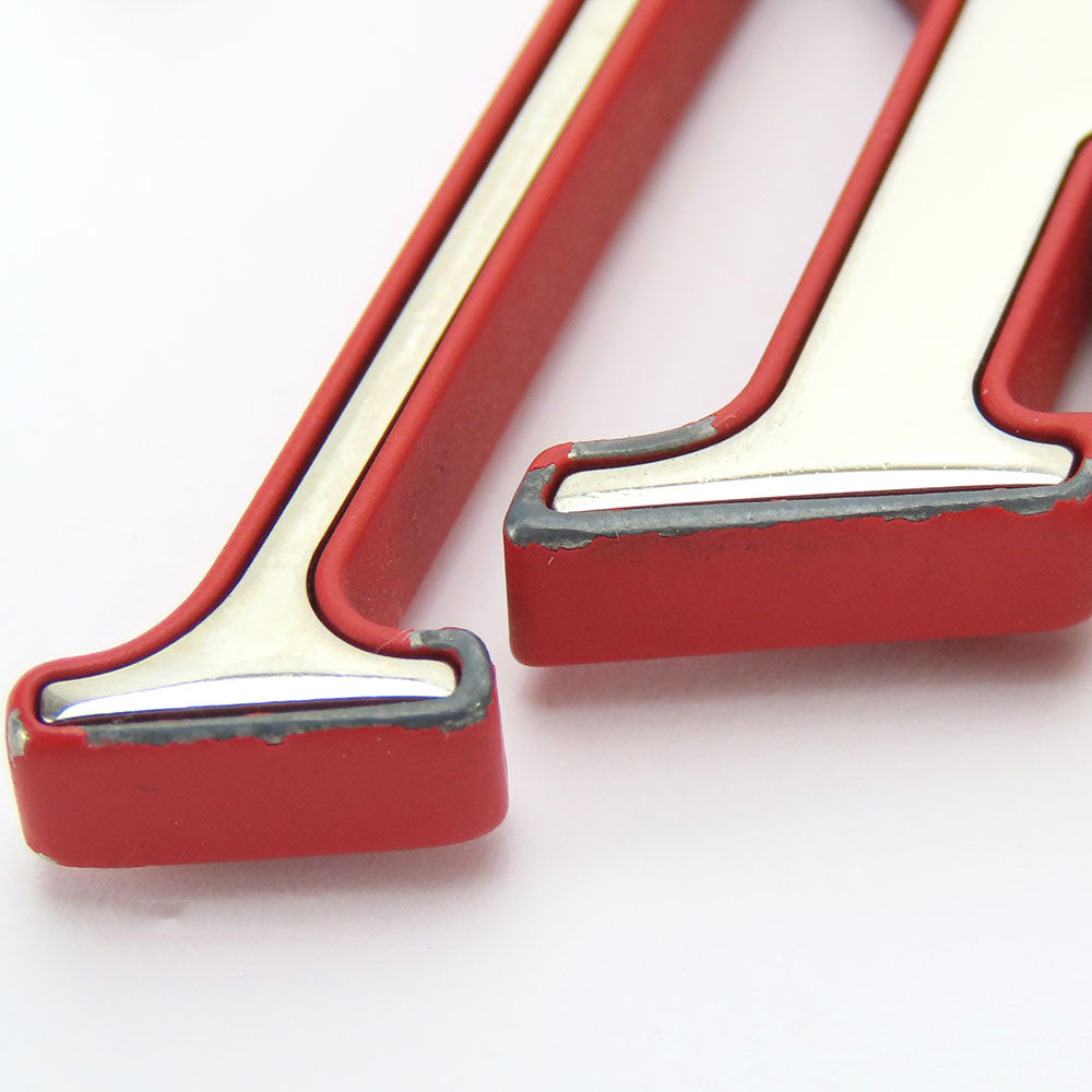 LOUIS VUITTON key ring M63769 metal Red LV Chromatic Portocre Women Used Authentic