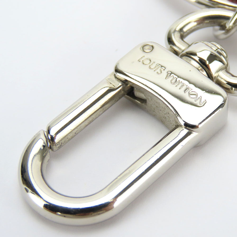 LOUIS VUITTON key ring M63769 metal Red LV Chromatic Portocre Women Used Authentic