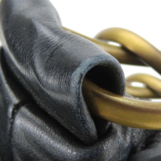 CHANEL Shoulder Bag lambskin black Croissant Women Used Authentic