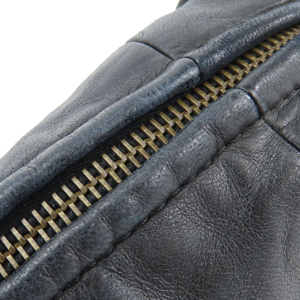 CHANEL Shoulder Bag lambskin black Croissant Women Used Authentic