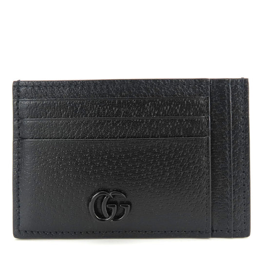 GUCCI Card Case 722734 leather black Double G unisex(Unisex) Used Authentic