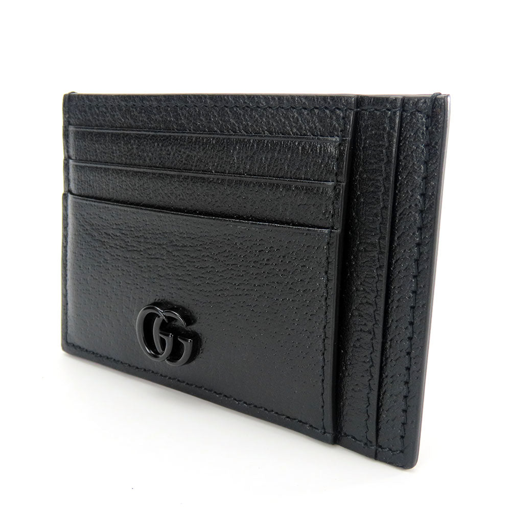 GUCCI Card Case 722734 leather black Double G unisex(Unisex) Used Authentic