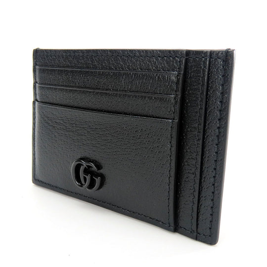 GUCCI Card Case 722734 leather black Double G unisex(Unisex) Used Authentic