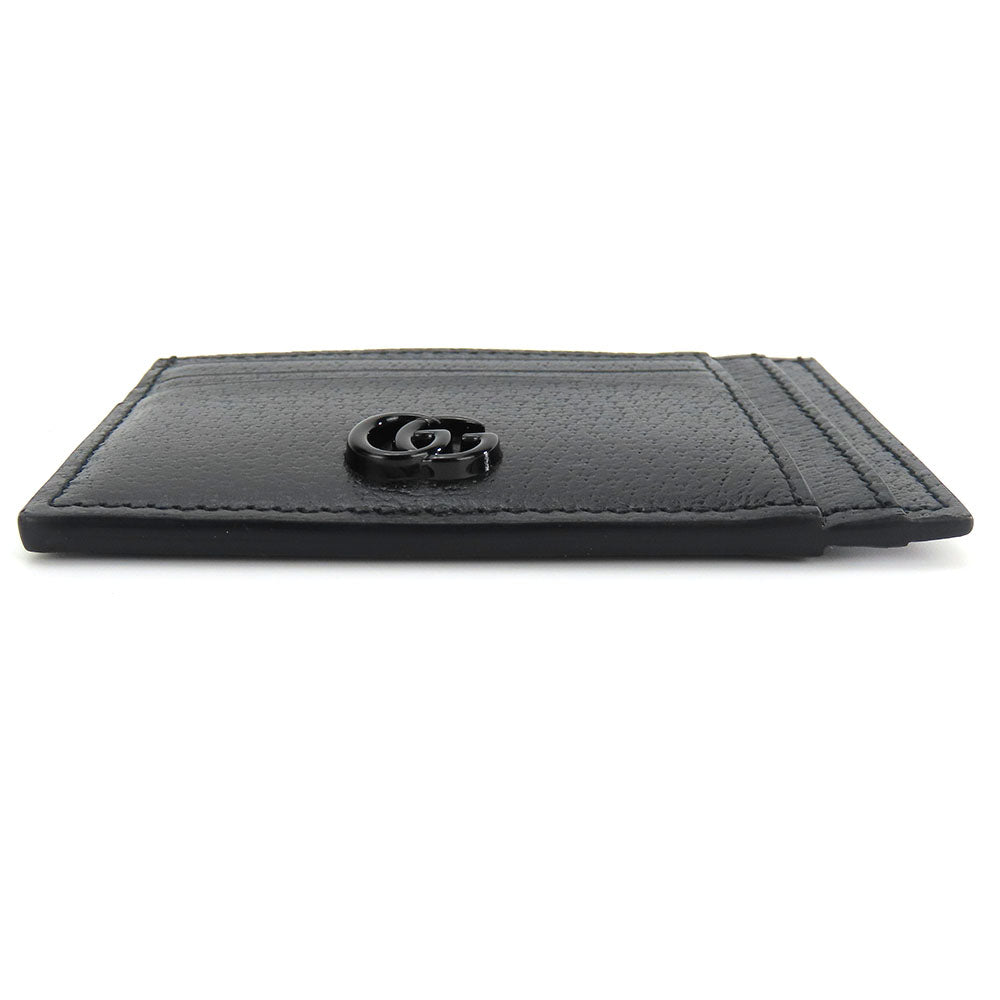 GUCCI Card Case 722734 leather black Double G unisex(Unisex) Used Authentic