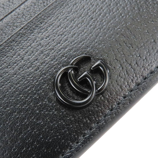 GUCCI Card Case 722734 leather black Double G unisex(Unisex) Used Authentic