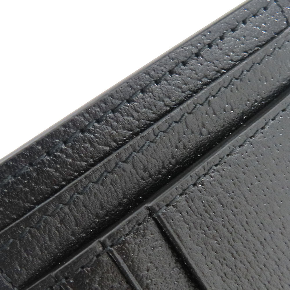 GUCCI Card Case 722734 leather black Double G unisex(Unisex) Used Authentic