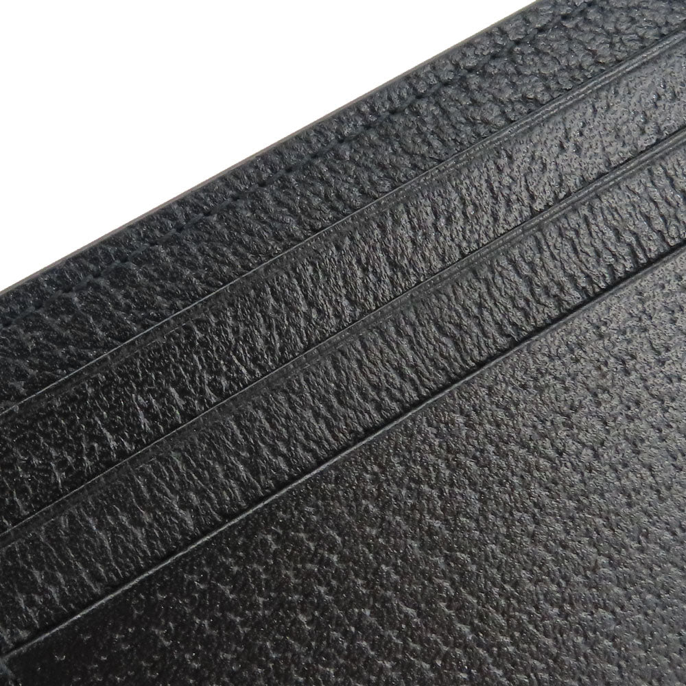 GUCCI Card Case 722734 leather black Double G unisex(Unisex) Used Authentic