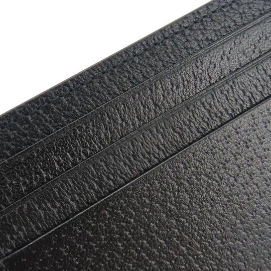 GUCCI Card Case 722734 leather black Double G unisex(Unisex) Used Authentic