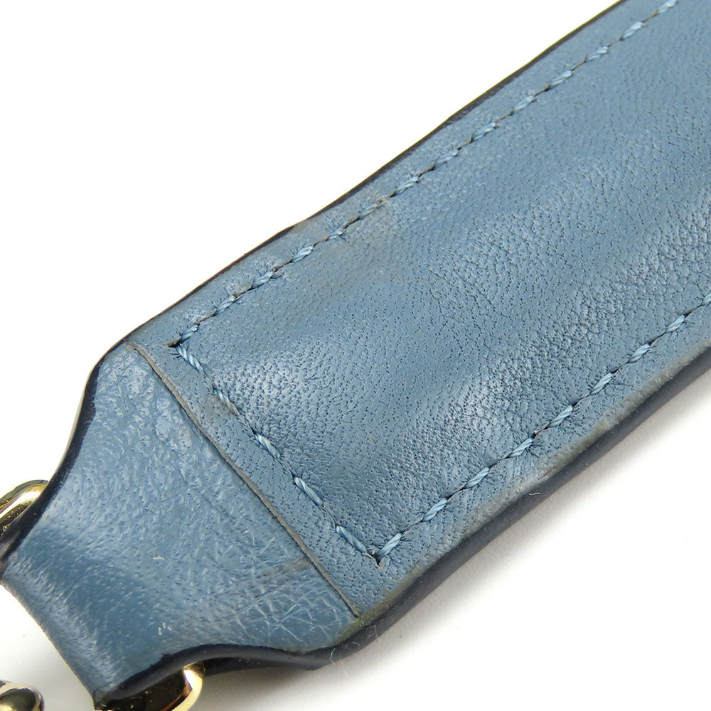 LOEWE Shoulder Bag leather blue Women Used Authentic