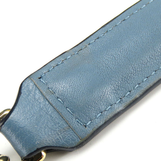 LOEWE Shoulder Bag leather blue Women Used Authentic