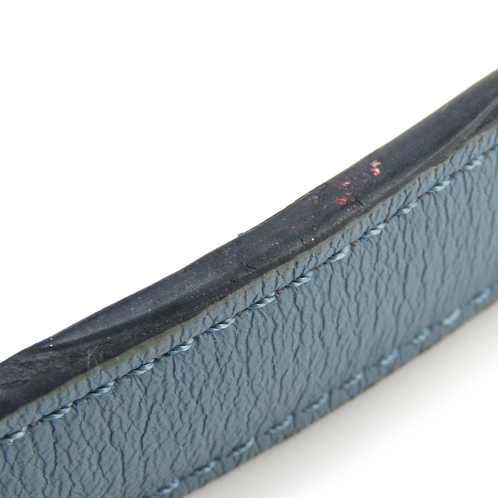 LOEWE Shoulder Bag leather blue Women Used Authentic