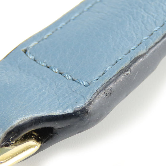 LOEWE Shoulder Bag leather blue Women Used Authentic