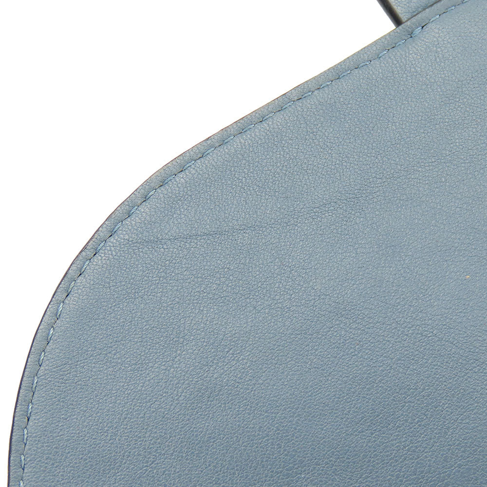 LOEWE Shoulder Bag leather blue Women Used Authentic
