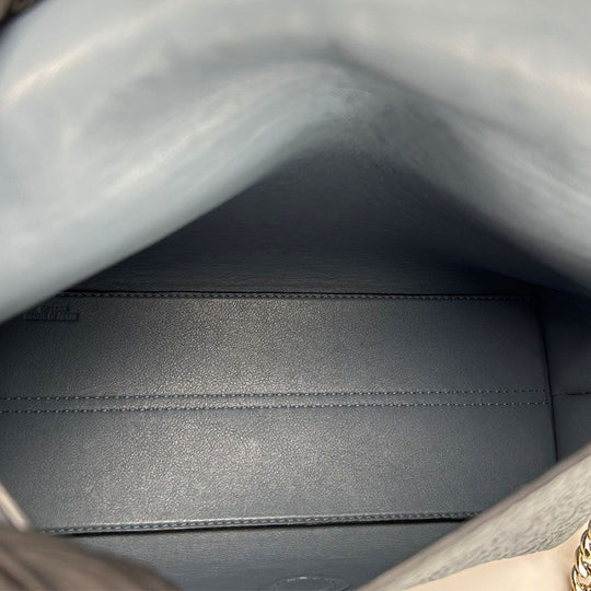 LOEWE Shoulder Bag leather blue Women Used Authentic