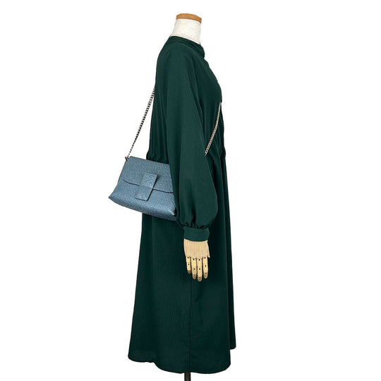 LOEWE Shoulder Bag leather blue Women Used Authentic