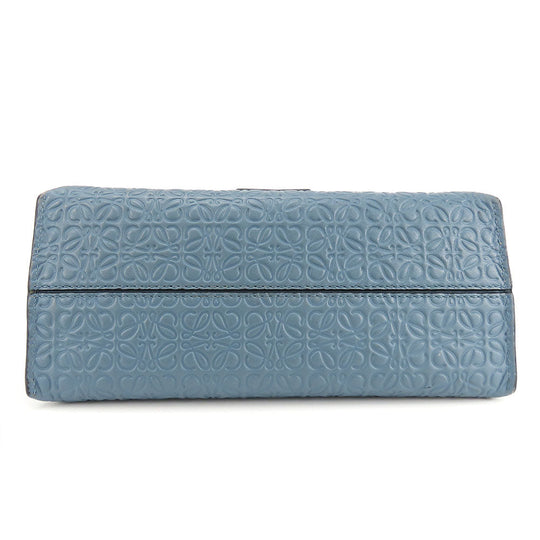 LOEWE Shoulder Bag leather blue Women Used Authentic