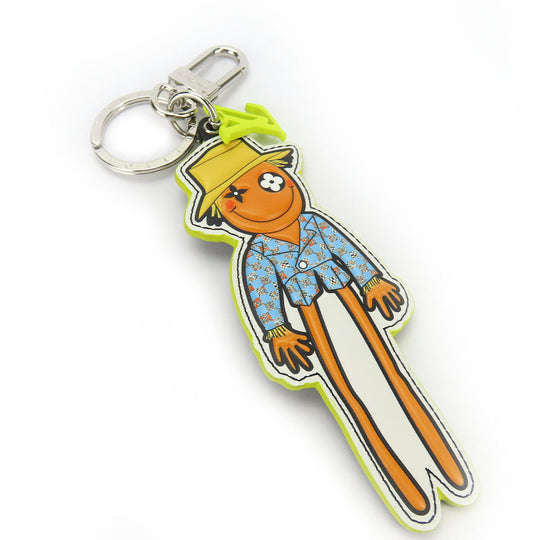 LOUIS VUITTON key ring MP2922 Leather, Monogram yellow Porto Cre LV Scarecrow unisex(Unisex) Used Authentic