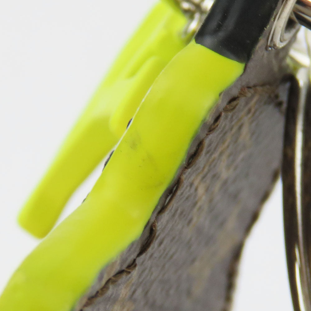LOUIS VUITTON key ring MP2922 Leather, Monogram yellow Porto Cre LV Scarecrow unisex(Unisex) Used Authentic