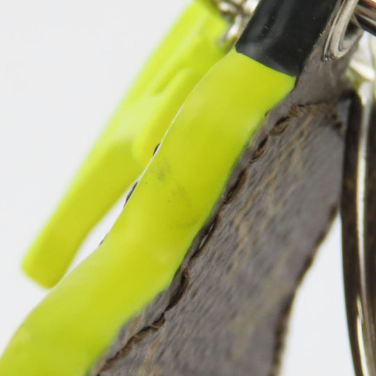 LOUIS VUITTON key ring MP2922 Leather, Monogram yellow Porto Cre LV Scarecrow unisex(Unisex) Used Authentic