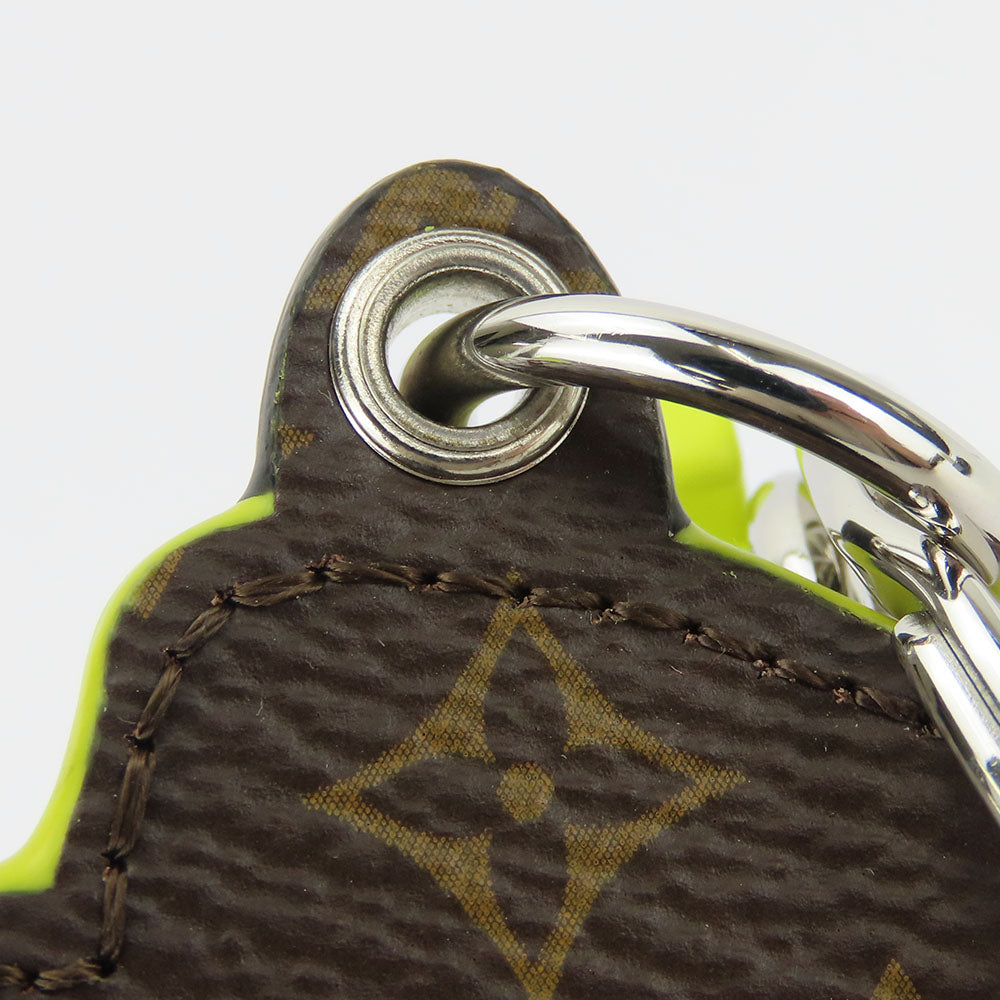 LOUIS VUITTON key ring MP2922 Leather, Monogram yellow Porto Cre LV Scarecrow unisex(Unisex) Used Authentic