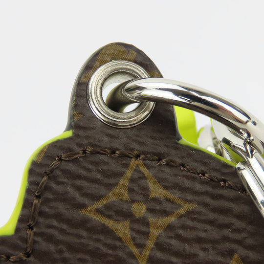 LOUIS VUITTON key ring MP2922 Leather, Monogram yellow Porto Cre LV Scarecrow unisex(Unisex) Used Authentic