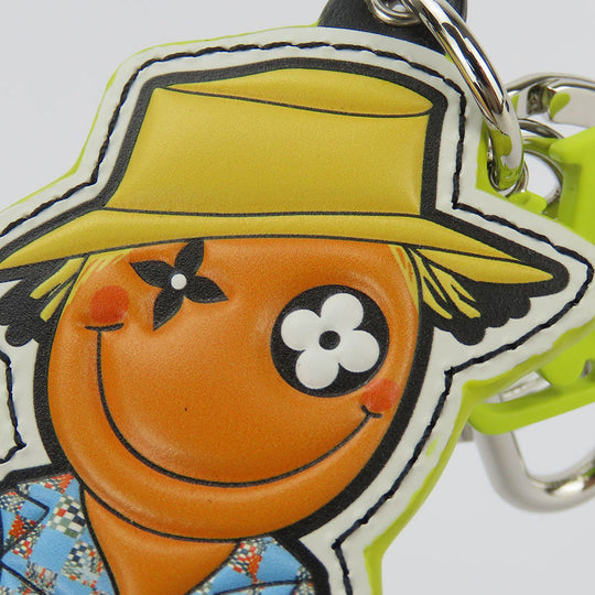 LOUIS VUITTON key ring MP2922 Leather, Monogram yellow Porto Cre LV Scarecrow unisex(Unisex) Used Authentic