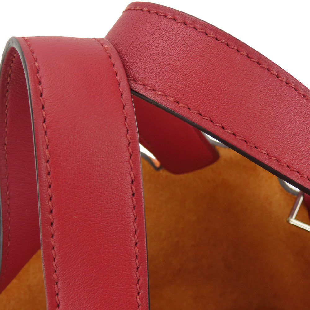 HERMES Handbag Taurillon Clemence Rouge grena Picotin Rock 18 PM Women Used Authentic