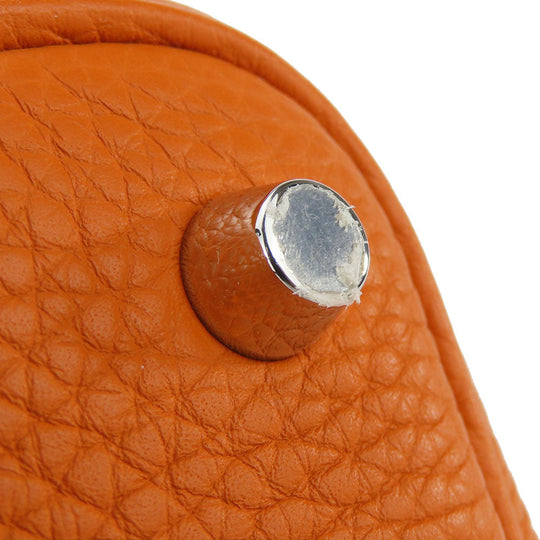 HERMES Handbag Taurillon Clemence Rouge grena Picotin Rock 18 PM Women Used Authentic