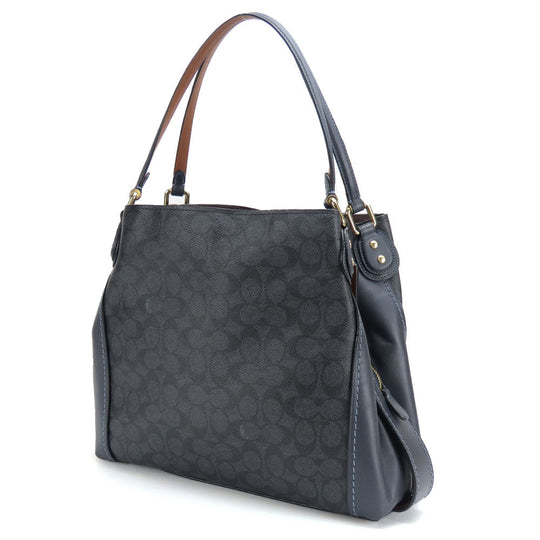 COACH Tote Bag 31698 Leather, PVC Brown Women Used Authentic