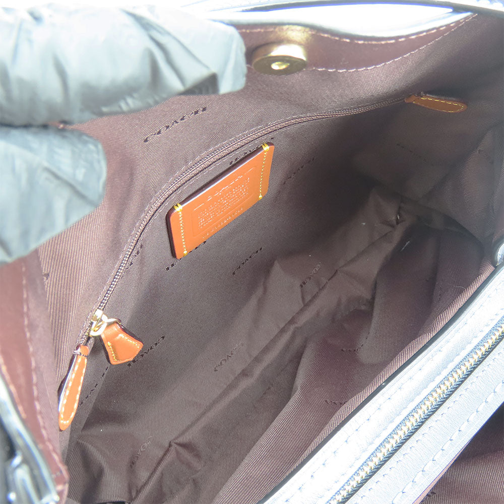 COACH Tote Bag 31698 Leather, PVC Brown Women Used Authentic