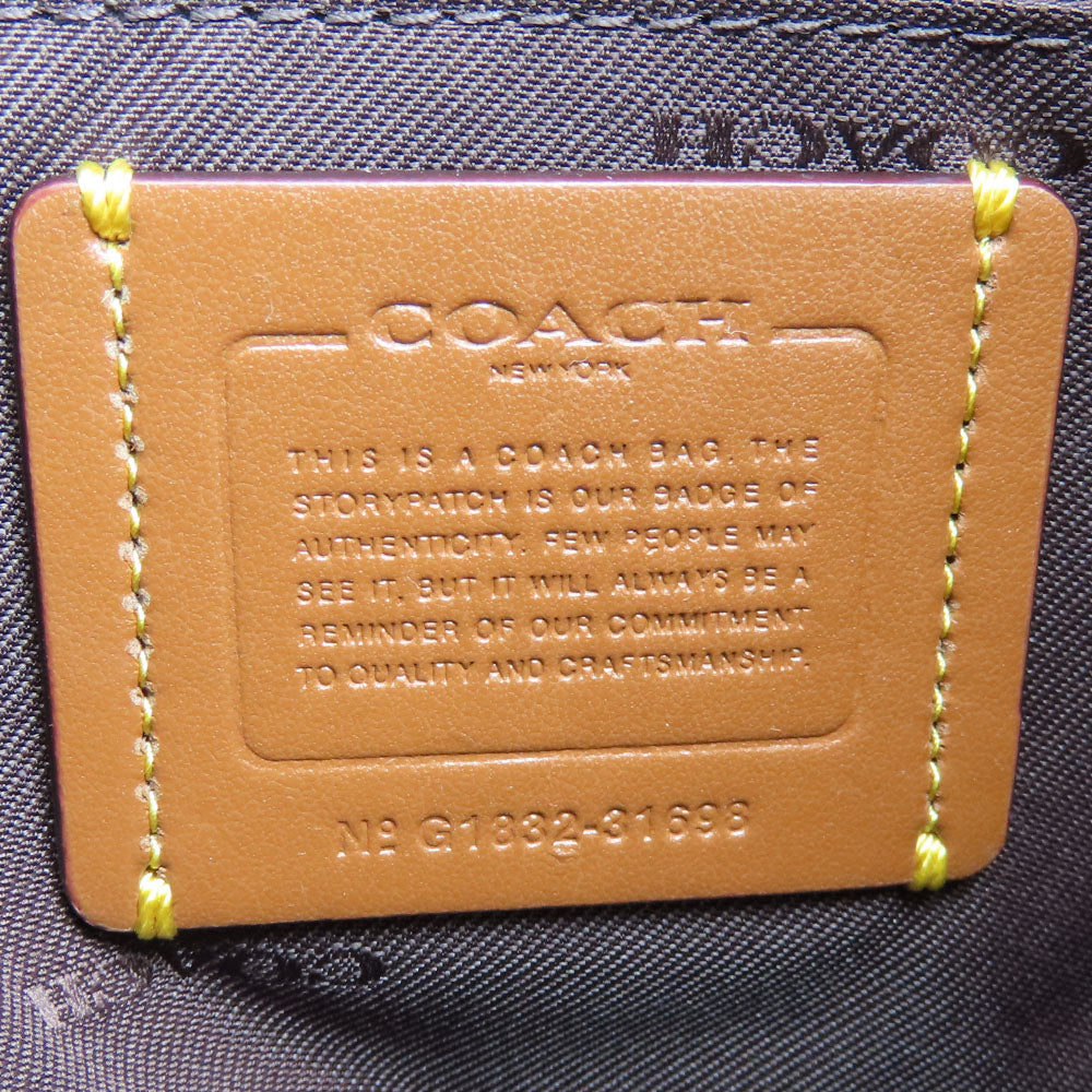 COACH Tote Bag 31698 Leather, PVC Brown Women Used Authentic