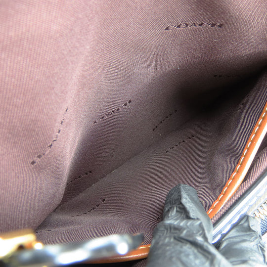 COACH Tote Bag 31698 Leather, PVC Brown Women Used Authentic