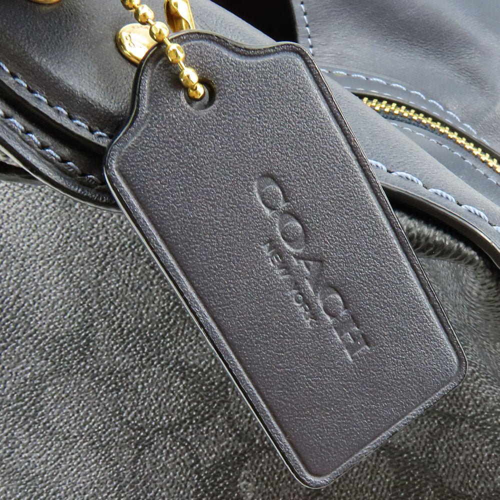 COACH Tote Bag 31698 Leather, PVC Brown Women Used Authentic