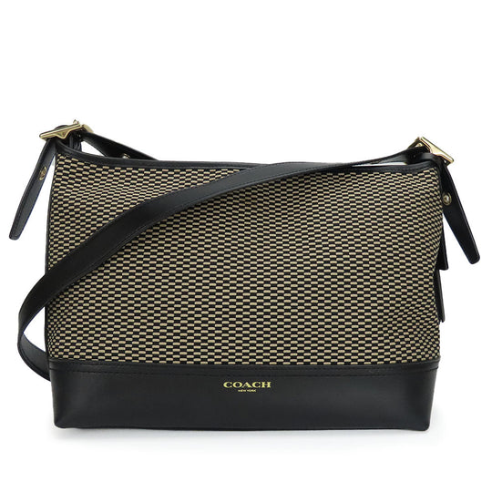 COACH Shoulder Bag F20937 Canvas, Leather beige Women Used Authentic