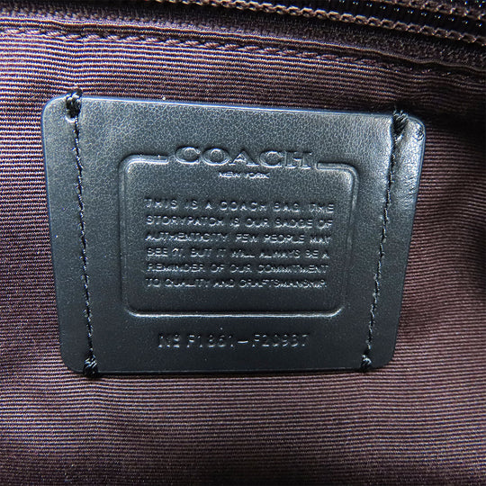 COACH Shoulder Bag F20937 Canvas, Leather beige Women Used Authentic