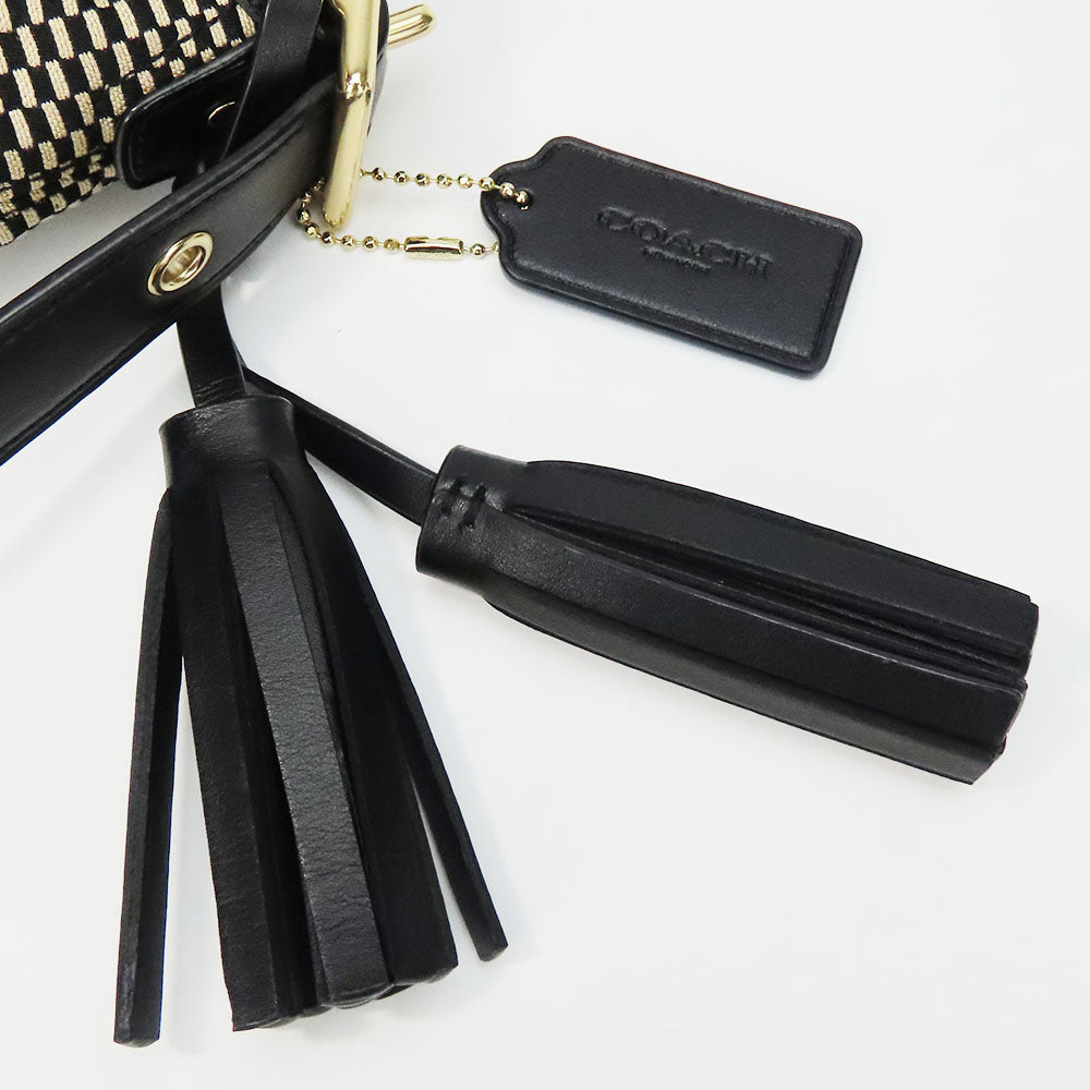 COACH Shoulder Bag F20937 Canvas, Leather beige Women Used Authentic