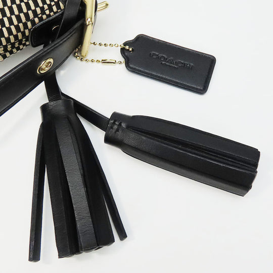 COACH Shoulder Bag F20937 Canvas, Leather beige Women Used Authentic