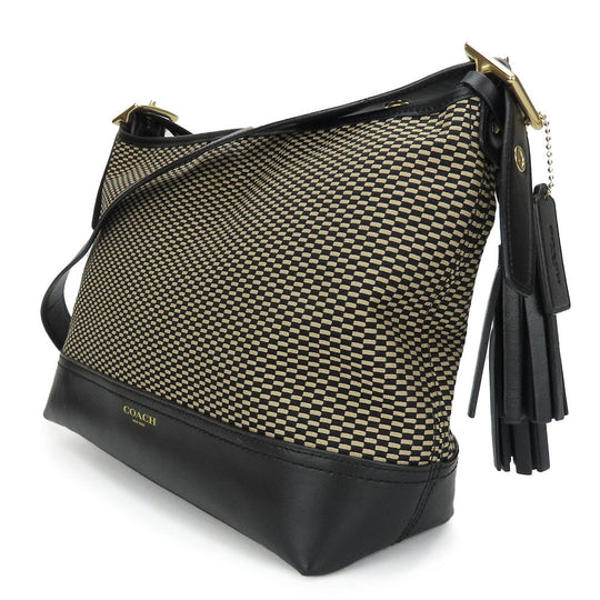 COACH Shoulder Bag F20937 Canvas, Leather beige Women Used Authentic